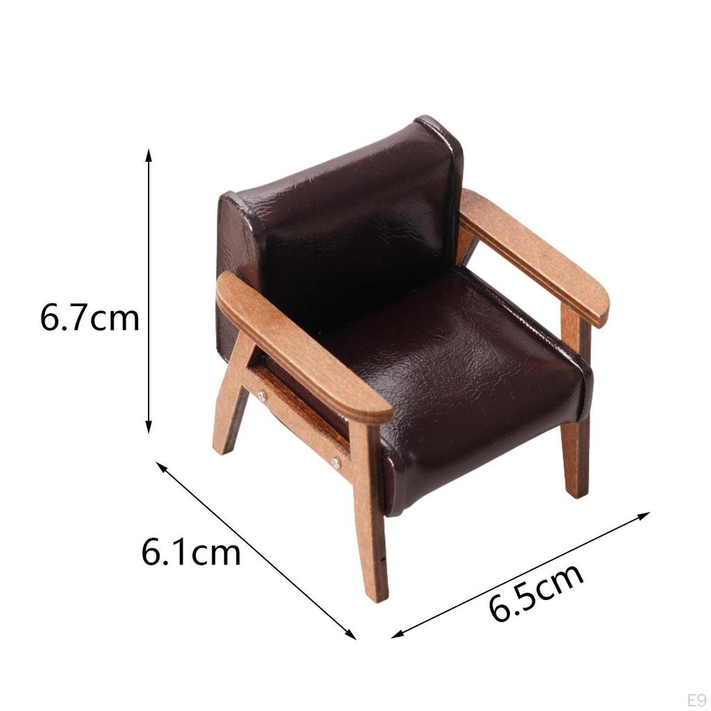 1:12 Scale Dollhouse Furniture, Miniature Sofa, Recliner, Accessories for Mini