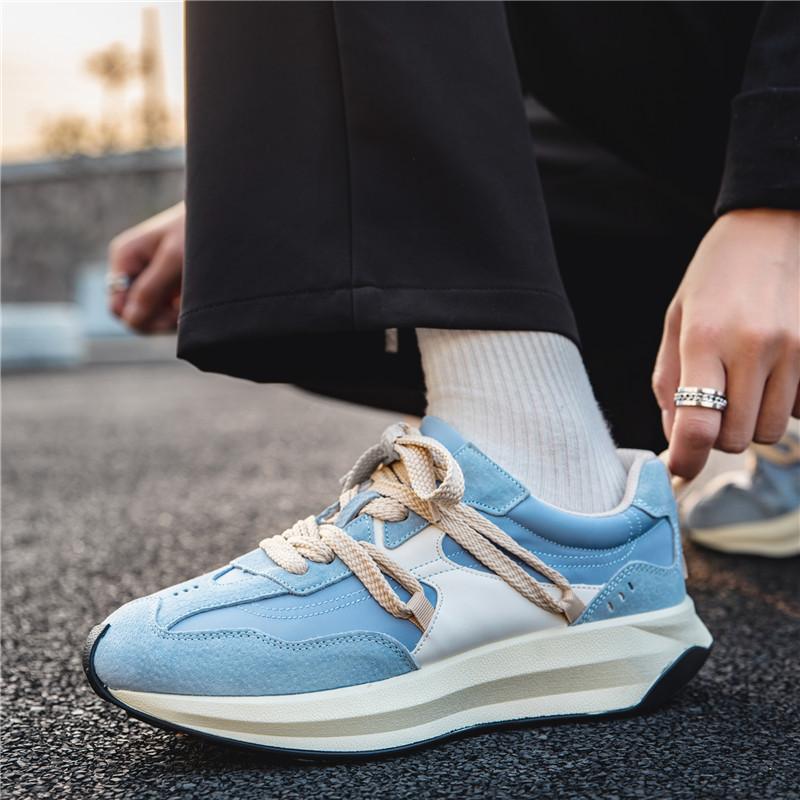 Argan Herrenschuhe Herbst Atmungsaktives Mesh Trendige Allround-Sportschuhe Herren Höhe vergrößernd Freizeit Daddy Ins Trendschuhe