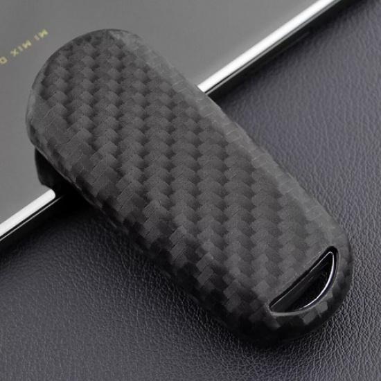 For Mazda Chain Smart 2 3 6 CX3 Car Fob Cover Ring Accessories Carbon Fiber