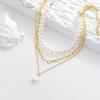 Contemporary Five-point Star Necklace With Dazzling Pearl Beads For Fashion-forward Women
