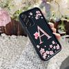 Pink Sakura Alphabet A Phone Case for Samsung Galaxy S26 S25 S24 S23 S22 S21 S20 FE/Ultra/Plus 5G Anti-Drop Back Cover