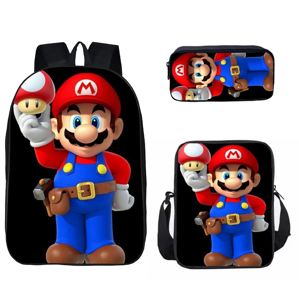 Mario, Primary And Secondary School Schoolbag, Children'S Backpack, Cartoon Satchel.