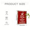 Keep Calm Metal Wall Sign Vintage Decor for Bathroom Kitchen Home