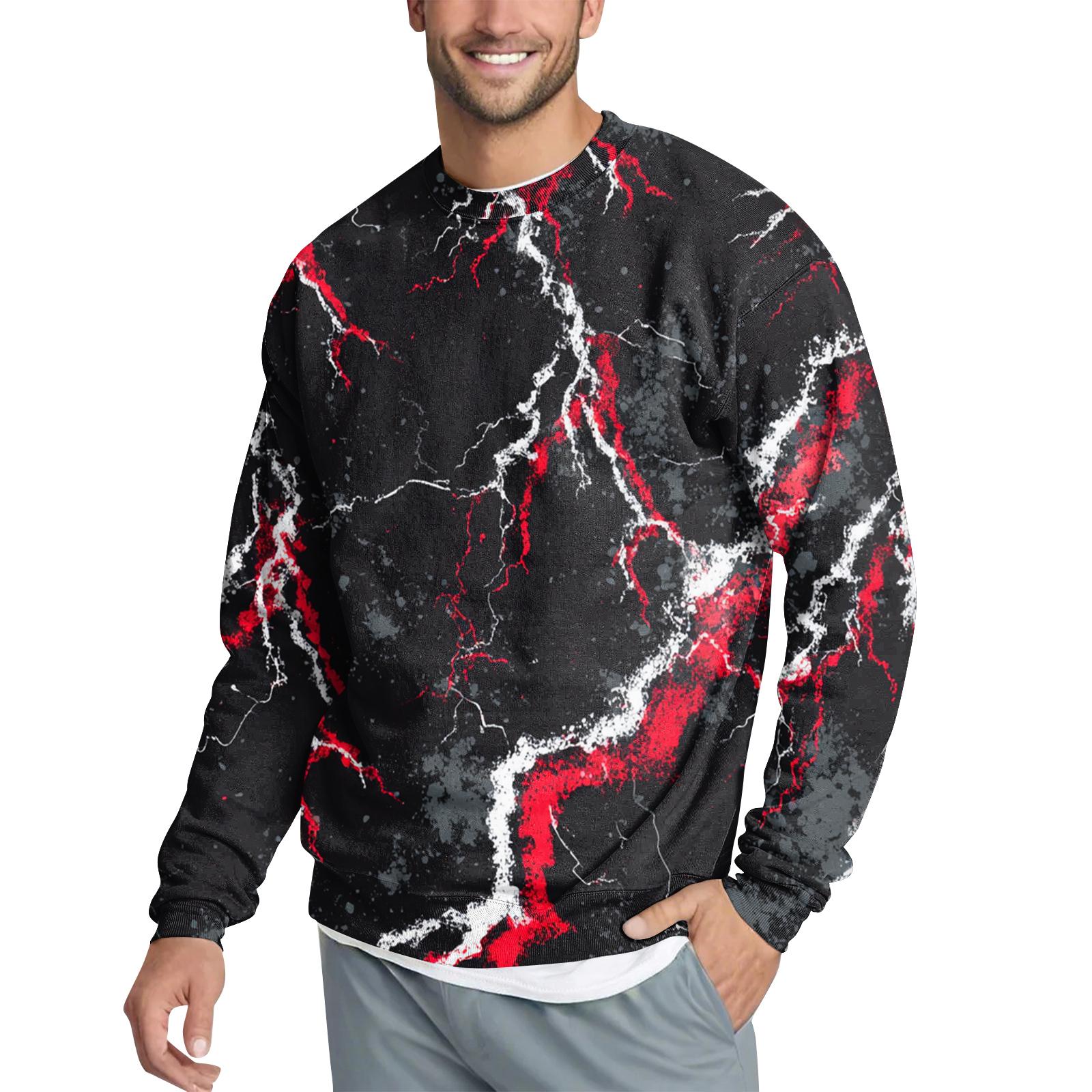 

Мужской повседневный модный свитшот с принтом и круглым вырезом L