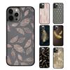 Feather Gold Foil Phone Case Cover For iPhone 17 Air 15 16 16e 14 13 Pro Max Coque 12 11 Pro Max For Apple PLUS Fundas