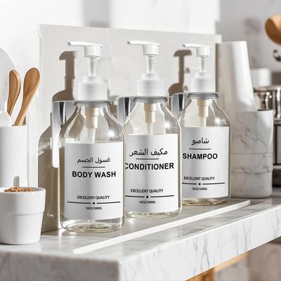 500ML Transparent Soap Dispenser with Pump and Wall Mount Holder Liquid Hand Soap Dispenser with Tray Bathroom Kitchen