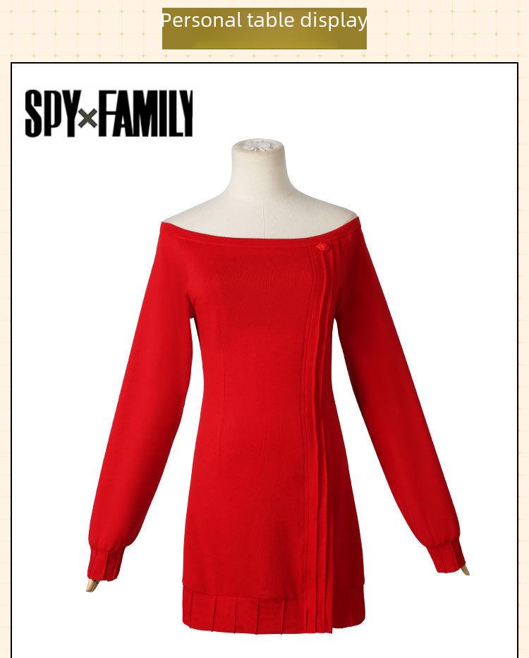 Spy Playhouse Cosplay Costume: Joel Foger Red Sweater & Aniya Skirt for Blair's Male Protagonist Foger