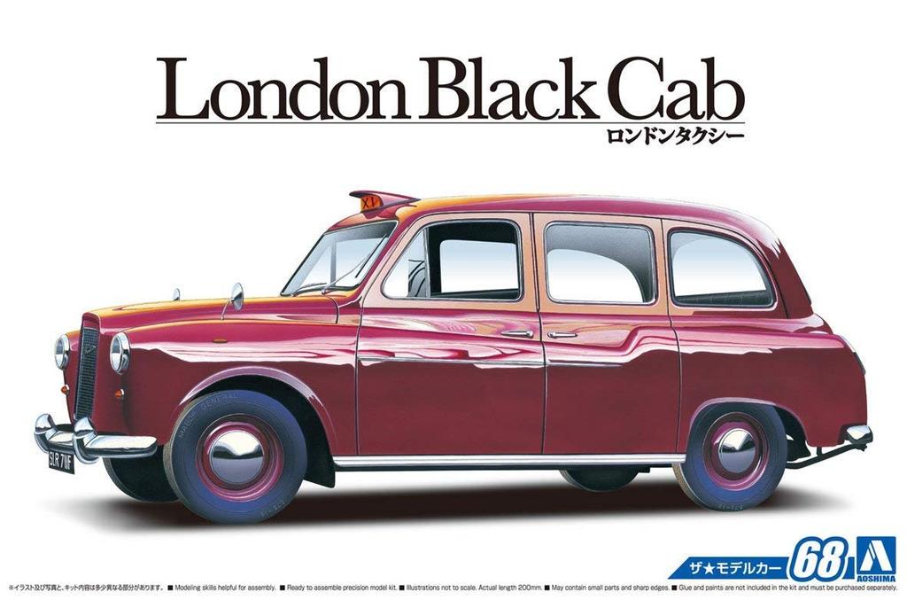 Aoshima Bunka Kyozai The Model Car 68 London Taxi 1968 Plastic Model 1/24 No. FX-4