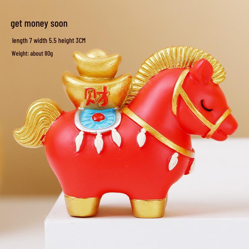 Tierkreiszeichen Jahr des Pferdes Harzfigur: Chinesisches Neujahrsornament & Geschenk