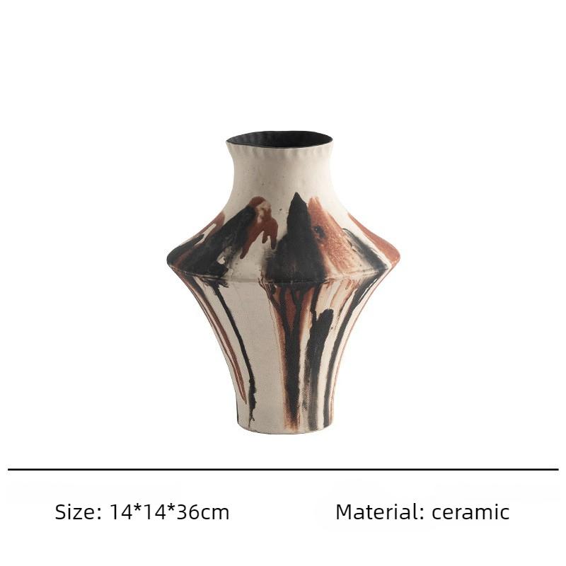 

Ceramic Vase Creative Exquisite Design Aesthetic Vase Living Room Desktop Flower Bottle Modern Simple Home Decoration Ornaments