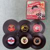 6PCS Rockin Drink Coaster Vintage CD Record Coaster, Table Mat, Coffee Mat, Vinyl CD Placemat Set