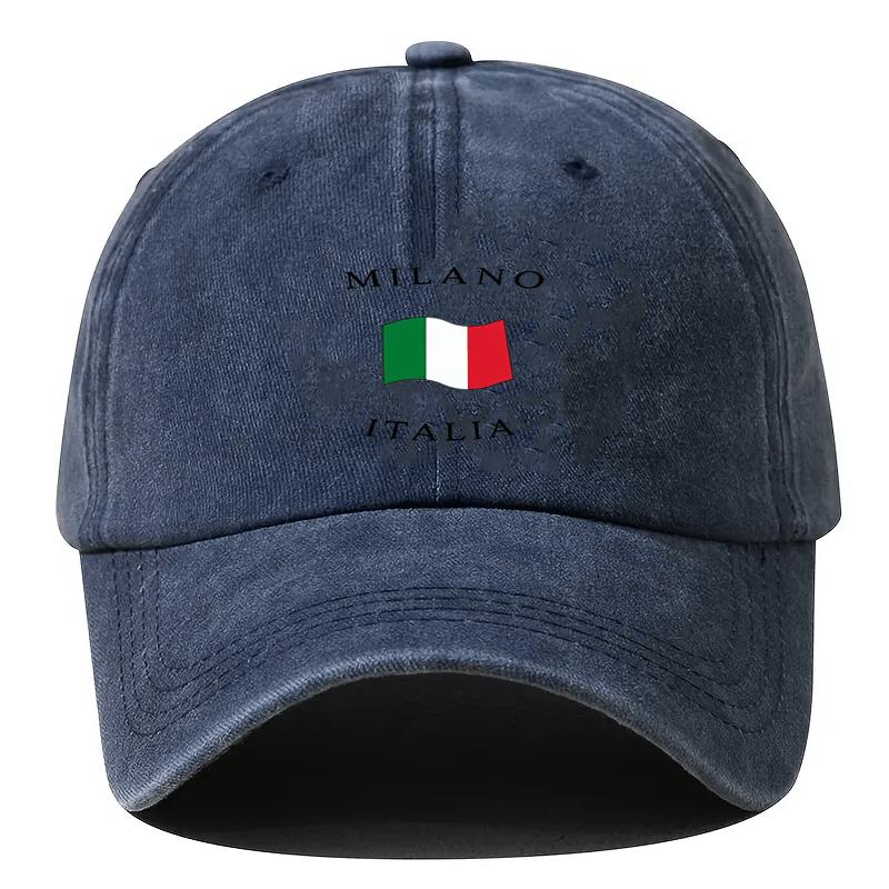 Italia Flag Baseball Cap Cotton Casual Adjustable Street Style Unisex Adult Headwear