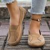 Large Size Shallow Mouth Flat Heel Soft Sole Comfortable and Casual Autumn European and American Round Head Single Shoes Women