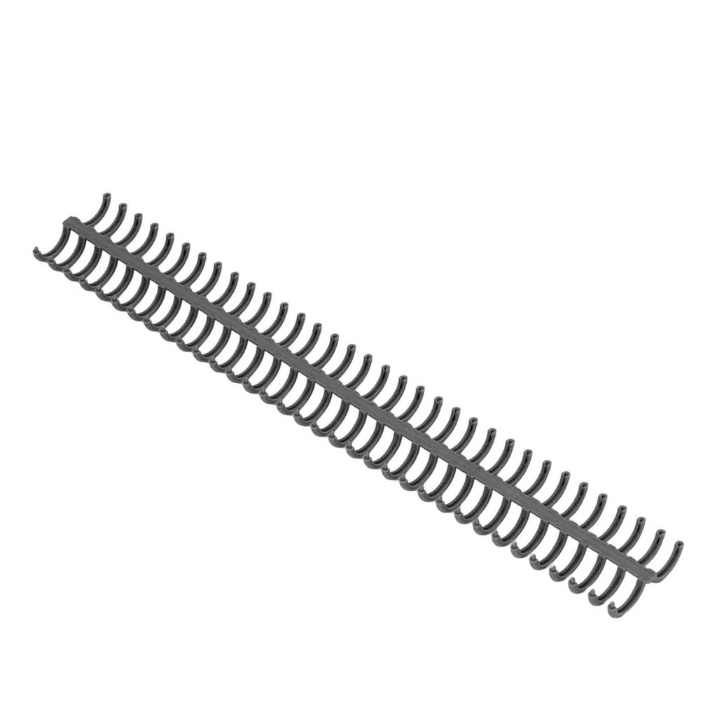 10Pcs Binding Coils 34 Holes Polypropylene Wear Resistant Binding Spines for Stationery Black