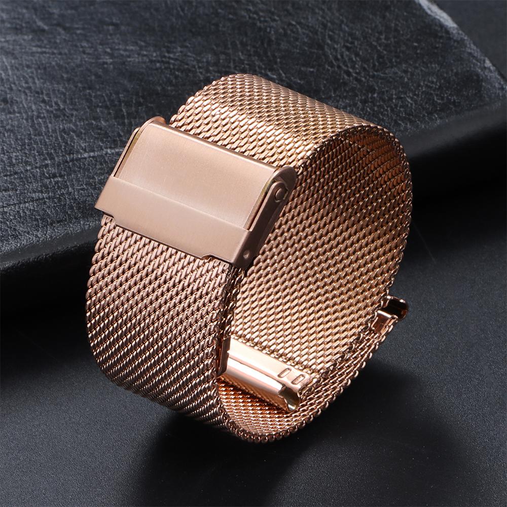 0.6mm Mesh Milanese Watch Band 10/12/14/16/18/19/20/21/22mm Straps for Seiko for DW Business Stainless Steel Wristwatch Bracelet