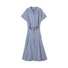 Rap Waist-Slit Shirt-Style Long Dress Ar2Wo568