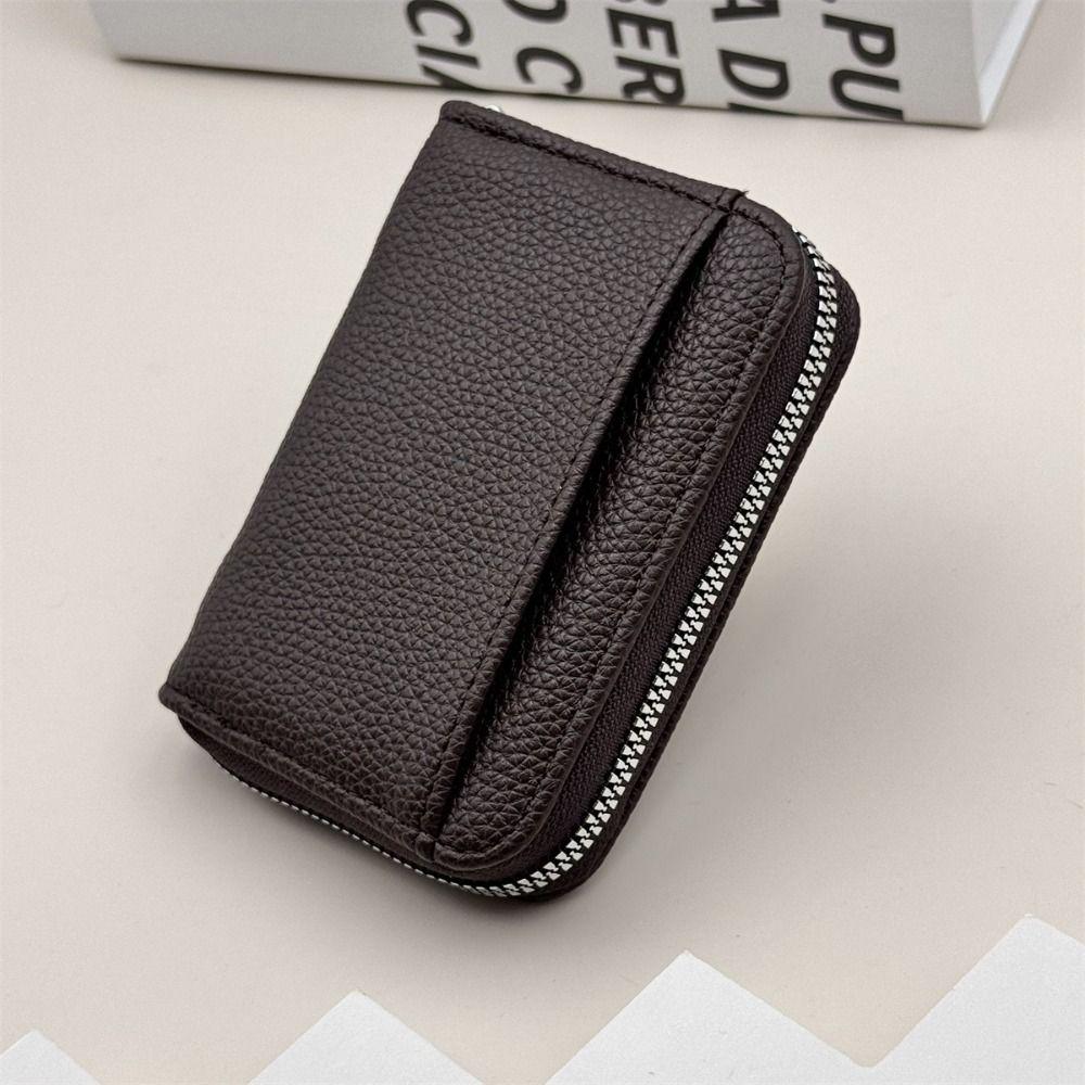 Solid Color Credit Cards Holder PU Leather Mini Coin Pocket Gift Small Card Bag  Business