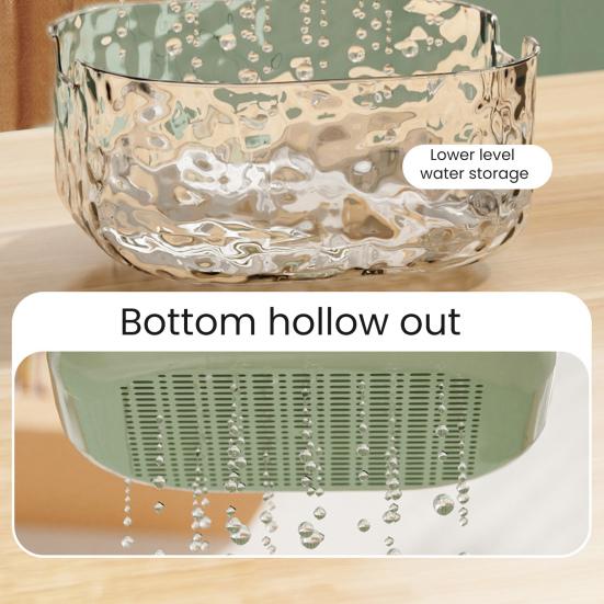 3Pcs/Set Kitchen Strainer Colander Bowl Stackable Drain Basket Food Strainers Multi-Layer Vegetable Washing Basket for Fruit Spaghetti