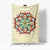 Böhmisches Mandala-Muster Flanell bedruckte Decke geeignet für alle Jahreszeiten geeignet für Wohnzimmer Büro Sofa und Reisen