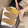New cowhide thick-soled bag head half slippers women's summer wear hollow hole shoes one foot sandals