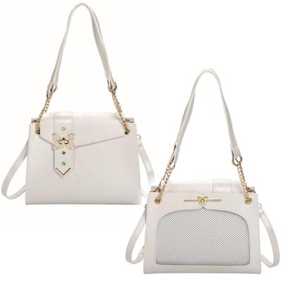 Harujio Ita Bag, Small Mini Ita Bag, Pearl Shoulder Bag, Tote Bag, 2-Way, Stylish, Cute, Otaku Bag, Available In Black, White, and Silver, Ita Bag