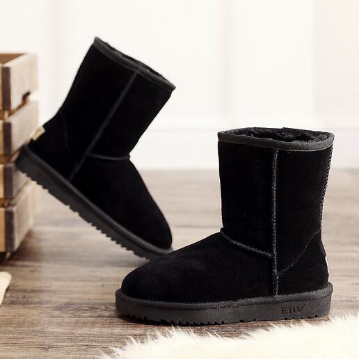 

Снігові черевики Жіночі шкіряні теплі протиковзкі хутряні плюшеві потовщені жіночі бавовняні черевики Якісні жіночі черевики 39 чорний