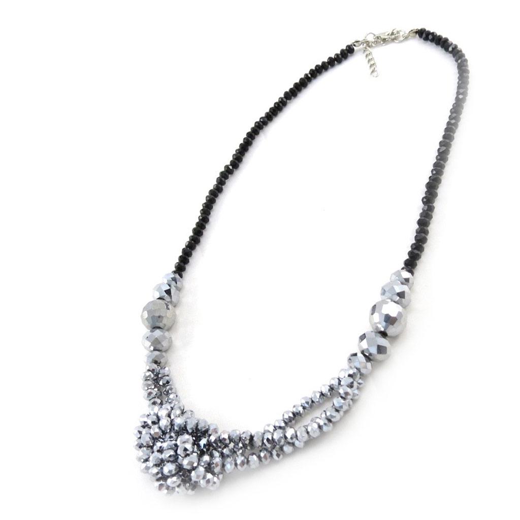 Les Trésors De Lily [J1395] - Designer Necklace 'Sissi' Gray Black