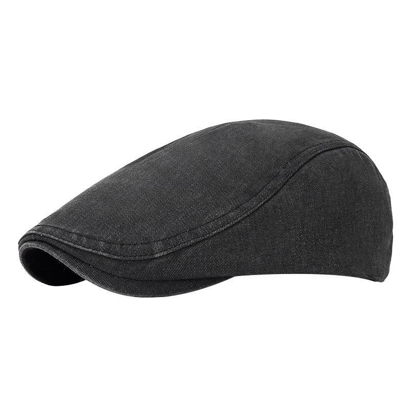 Washable Unisex Spring/Autumn Smooth Beret - British Retro Newsboy Cap