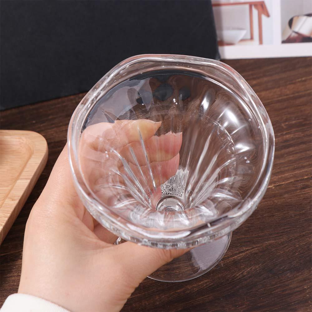 Transparent Ice Cream Cup Elegant Glass Goblet Creative Glass Pudding Cups  Dining Utensils