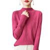 Autumn and Winter Pullover Sweater Women's Half-high Neck Knit Slim Bottoming Shirt