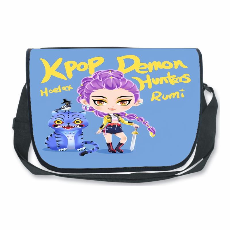 Huntrix Kpop Dämonenjäger Kinderrucksack und Umhängetasche für Grund- und Sekundarschüler