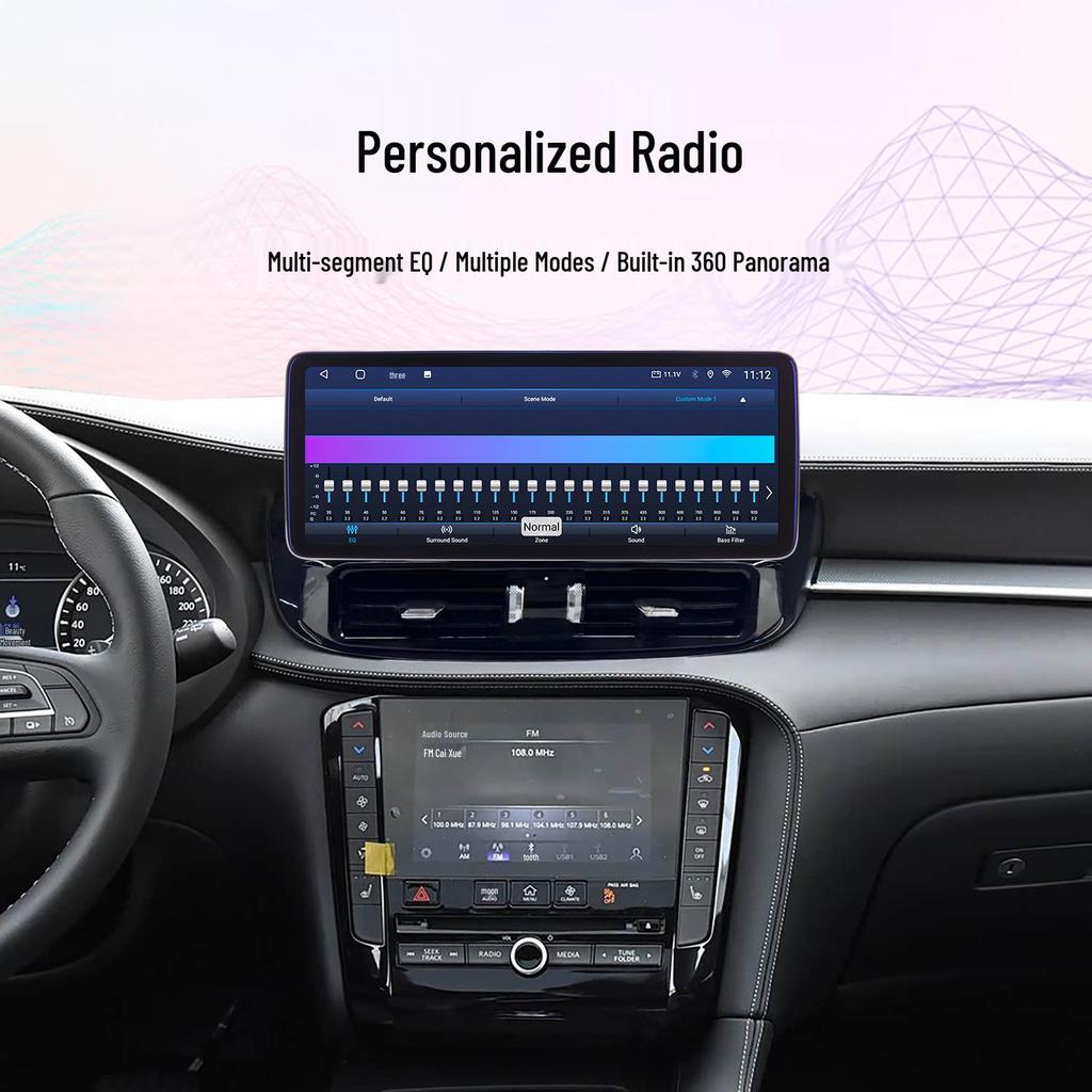 Compatible with Infiniti QX50 18-24 Model: 12.3-inch Android Central Control Screen and DVD Navigation System.