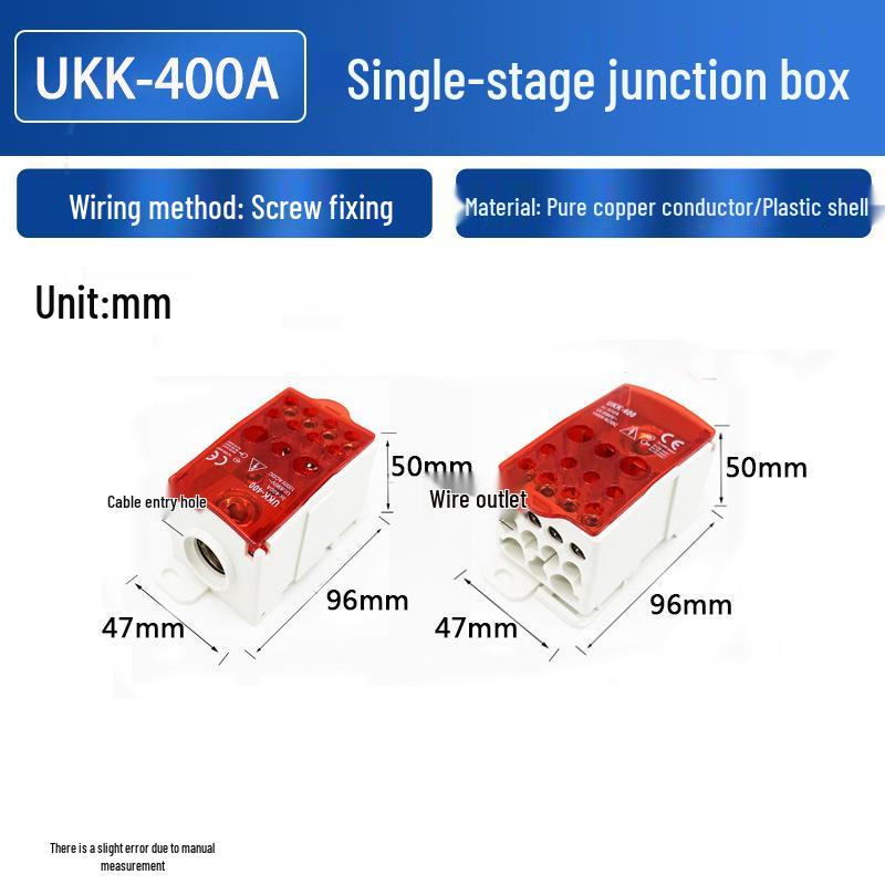 High Current Multi-Out DIN Rail Single-Pole Distribution Box: UKK 80A, 125A, 160A, 250A, 400A, 500A