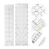 2Pcs Quilting Ruler MultiFunction Sewing Drawing Drafting Crafts Scale Measuring Tool