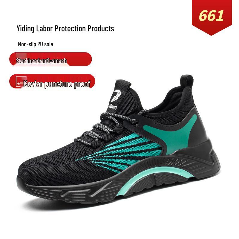 

Men s Breathable, Waterproof, Anti-Smash, Anti-Puncture Work Safety Shoes - Lightweight Fly-Knit Design for All Seasons