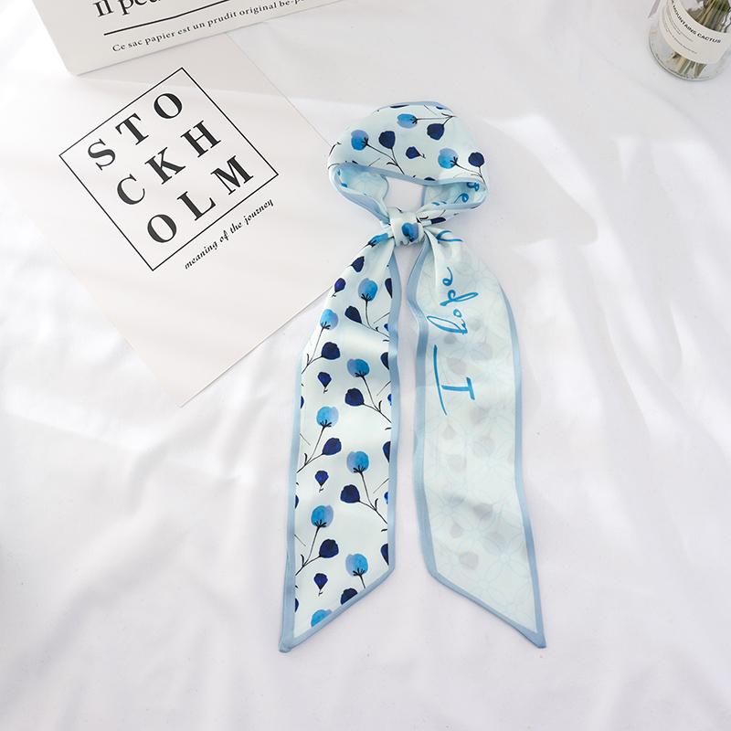 100cm*7cm Summer long fashion female small scarf scarves female flowers hair ribbon hairband women skinny scarf women