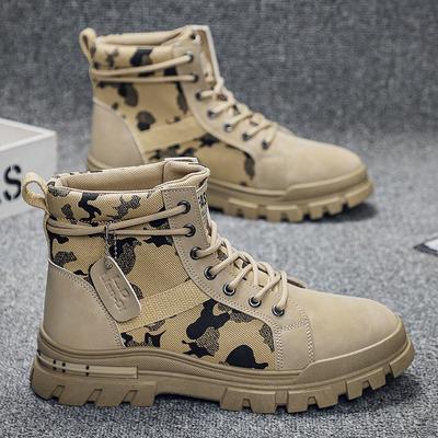 Men's Boots 2025 New High Quality Outdoor Breathable Wear Resistant Shoes Platform Non-slip Desert Hiking Mountaineering Boots