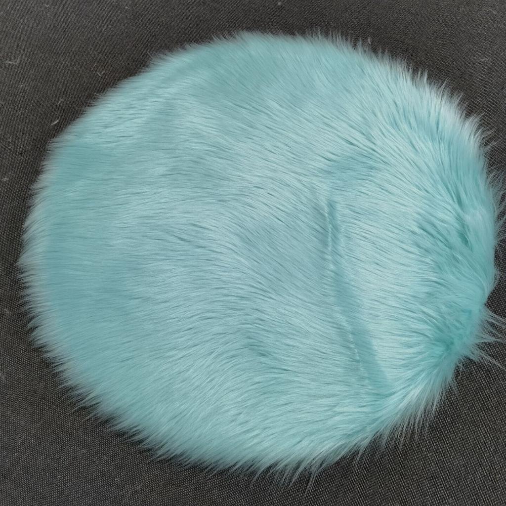 Round Faux Wool Sheepskin Long Pile Rug Mat Hammock Chair Yoga Mat Living Room Bedroom Sofa Cushion