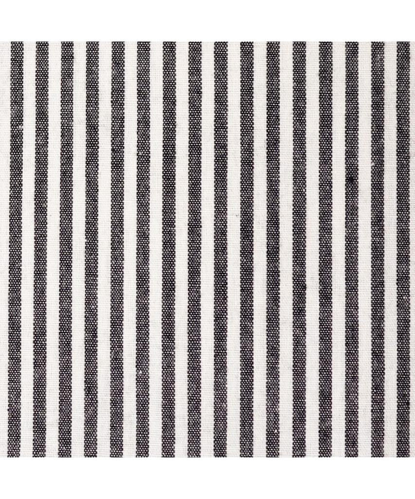 Cotton Polyester Black x [KYOETSU] Kimono, Washable, Single, Blend, Women's, (M, Stripes)