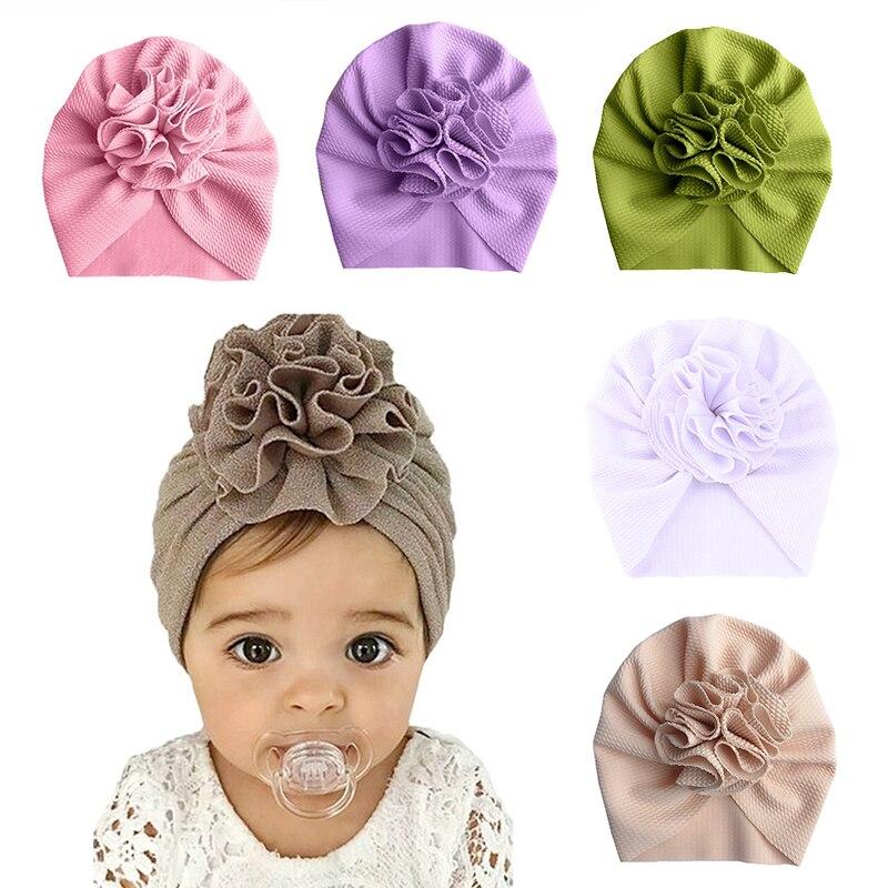 Cheap Cute Flower Baby Hat Toddler Turban Infant Head Wraps Kids