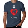 Pug  I Love My Dog TShirt Basic Daily Outfit Short Sleeve Tee