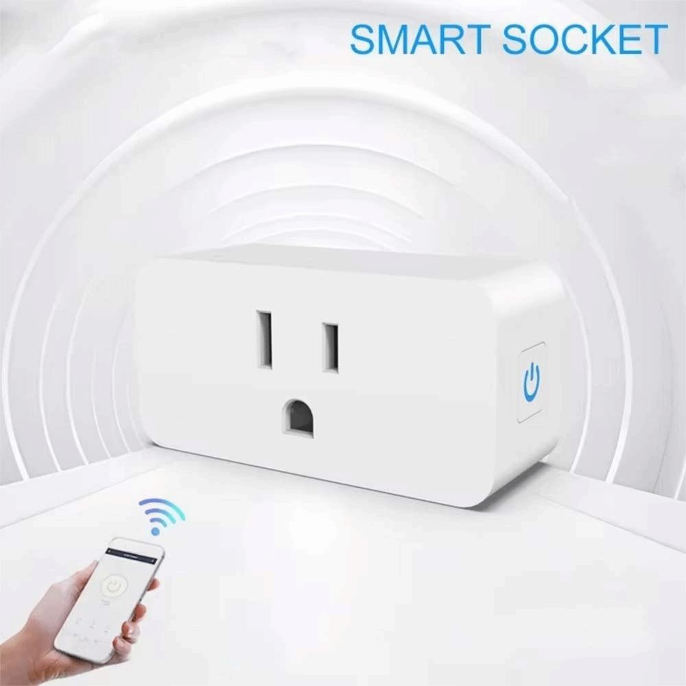 Remote Voice Control Mini WiFi Smart Plug US Plug Timer Plug  Smart Home Automation