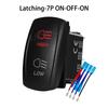 Headlights Rocker Switch 6 Pin ON-ON-OFF / 7Pin ON-OFF-ON High Low Beam Rocker Switch with Wires for Car UTV Truck RV Trailer
