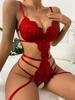 GUUOAT New Erotic Lingerie Women Bodysuit Set  Lace Transparent Temptation Hollow Passion Lingerie Open Underwear Sexy Costume