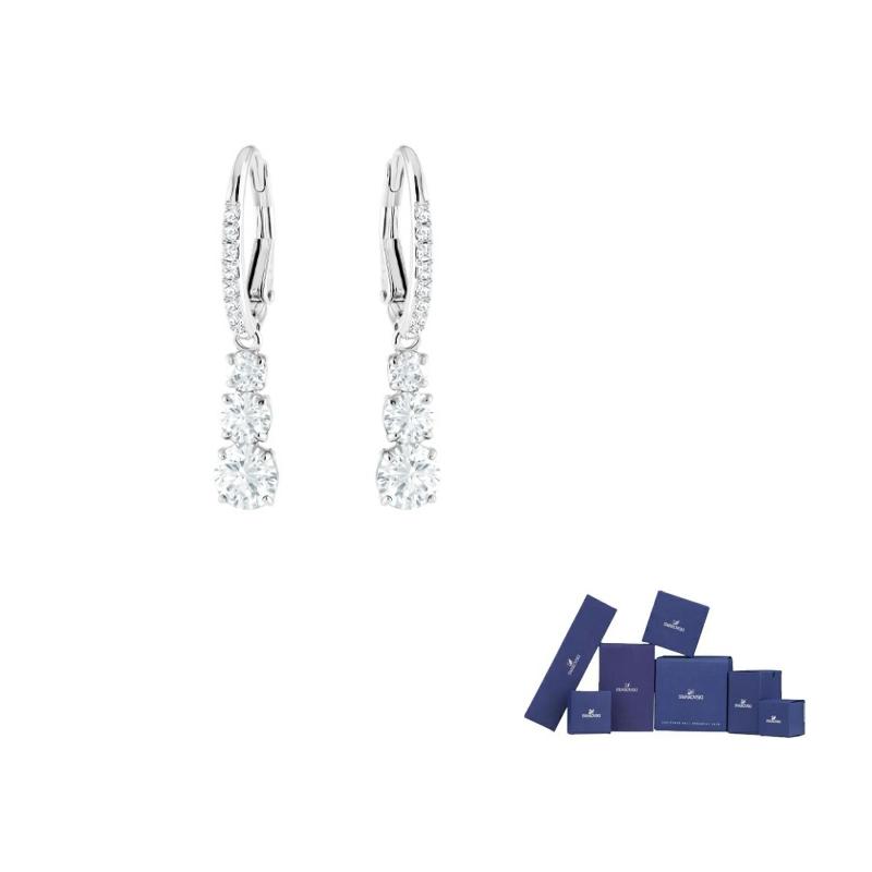 Swarovski Stilla Attract Trilogy drop earrings One Size-Original brand box (color random)