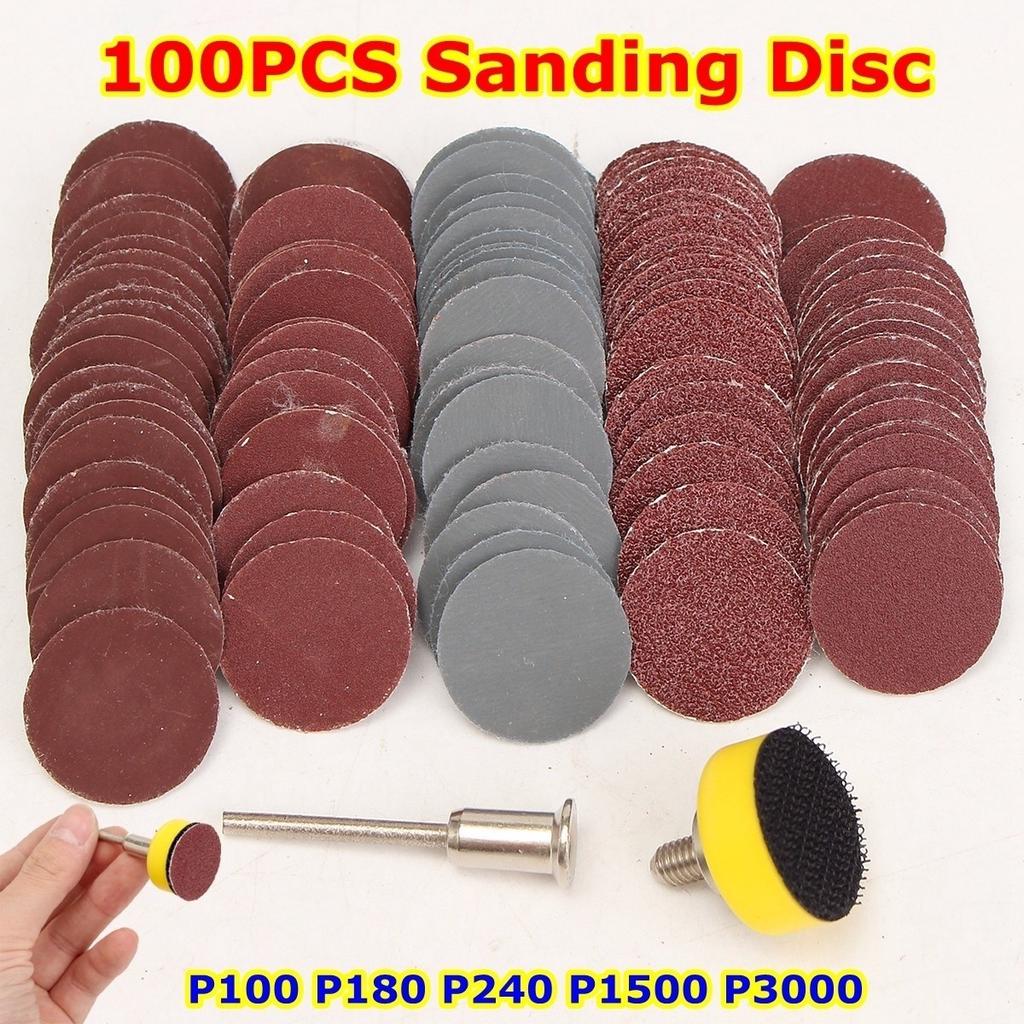 80-3000Grits 2/'/' 50mm Sanding Discs Sandpaper Round Polishing Pad Mix