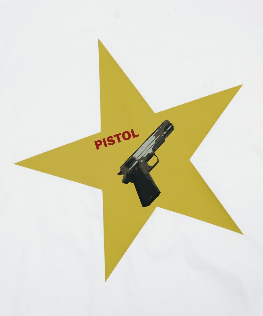 GLACK Gt122 Pistol Star Ringer T-Shirt (White)