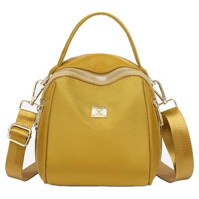 Suitcase Company GPT Mini Backpack for Stylish and with Shoulder Zipper and Mustard Women, 3-Way, Cute, Strap, Gusset, Closure, Handbag/Shoulder