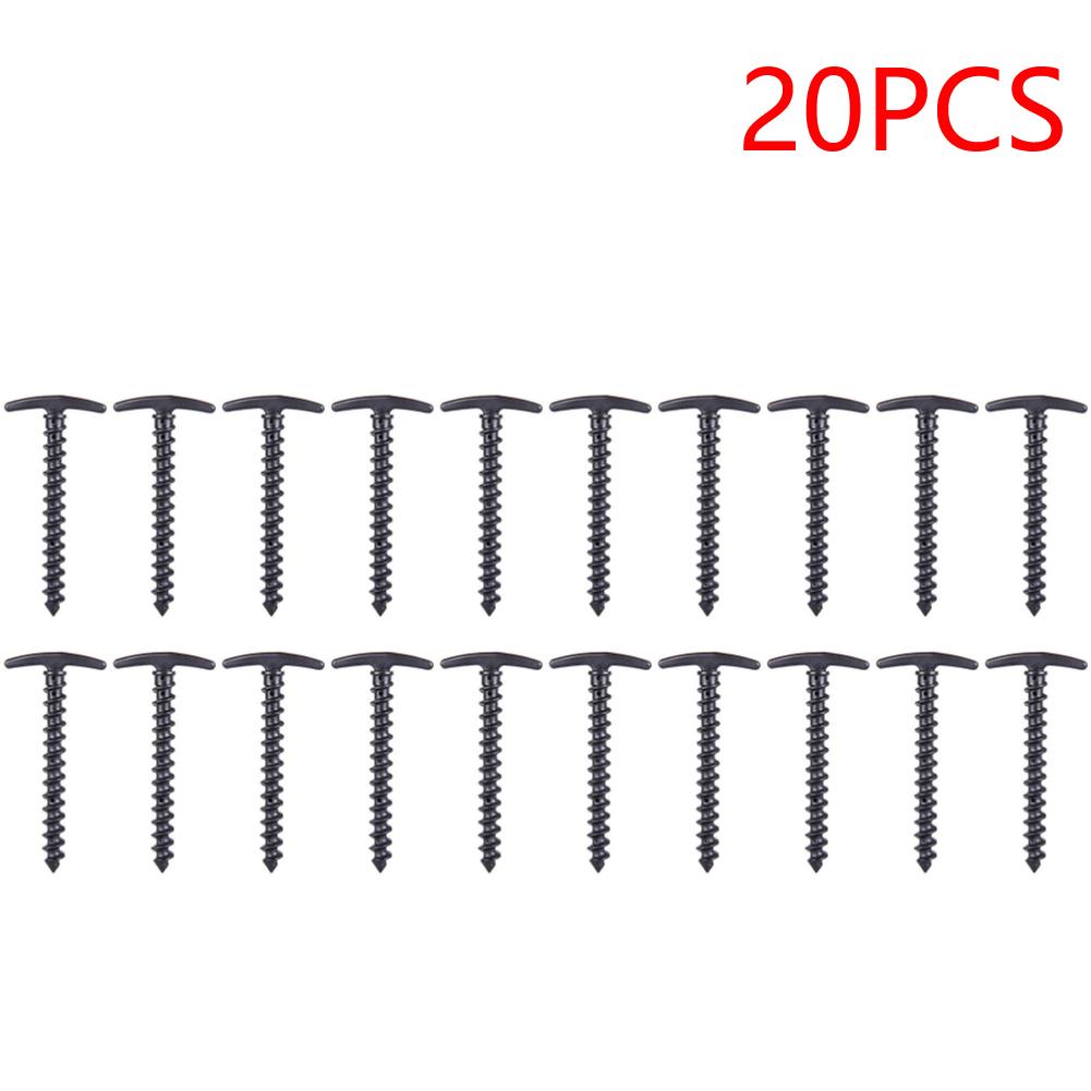 Screw Anchor Stakes Hiking Tent Stakes Pins Outdoor Camping Peg Ground Nails Spiral Plastic Fixing Supplies