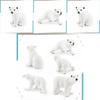Wildlife Pvc Replica Polar Bear Figurine For Kids Educational And Home Display